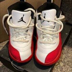 Air Jordan Kids Sneakers Red White Black